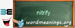 WordMeaning blackboard for nitrify